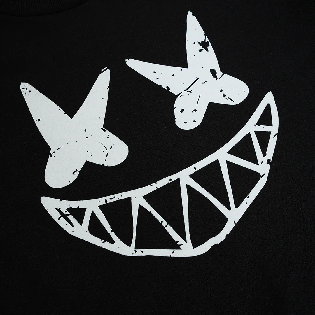 Grin T-Shirt (Youth) — Black - Image 3