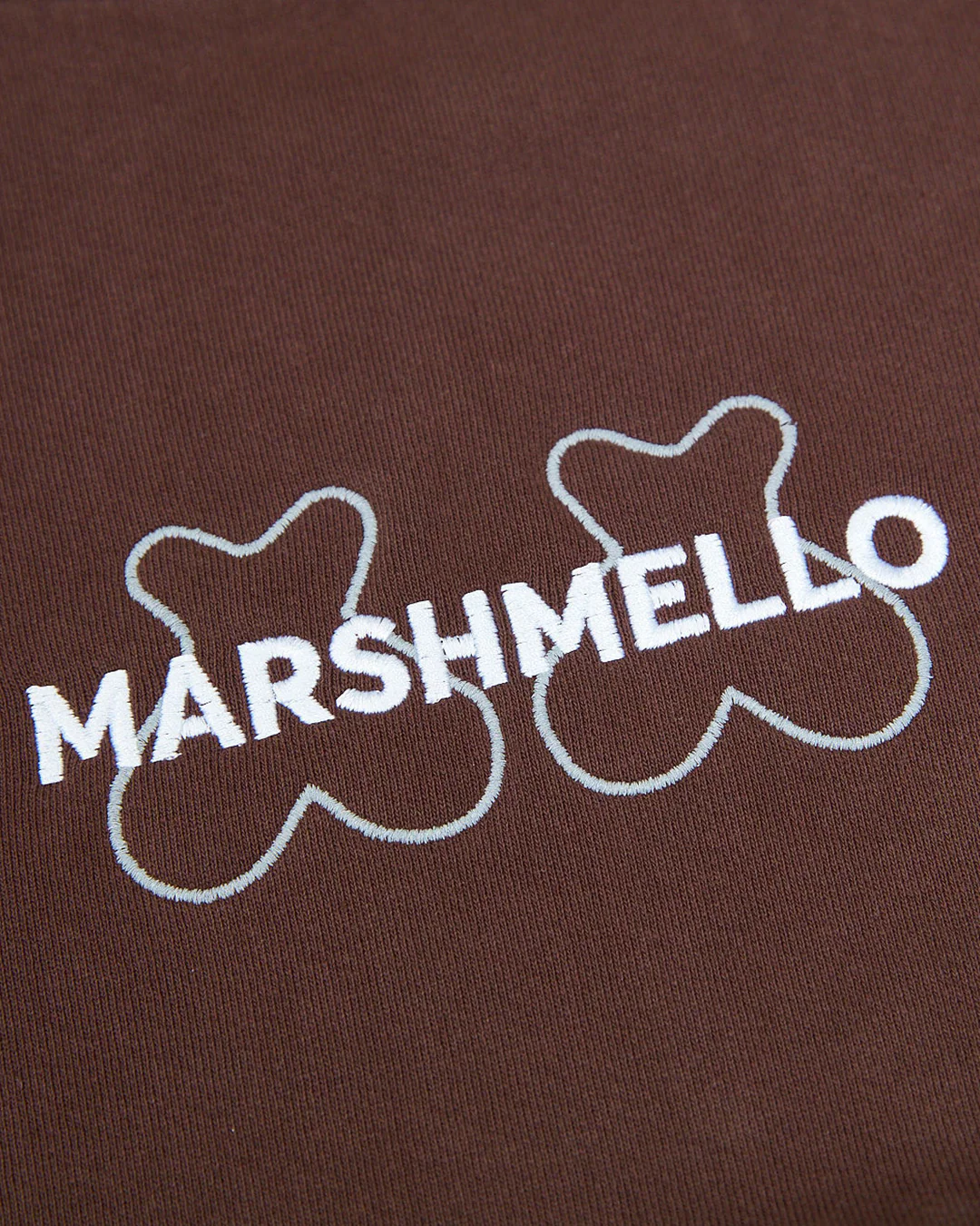 Marshmello Eyes Hoodie — Dark Brown - Image 3